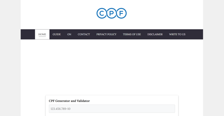 How to Use a Free Online CPF Generator
